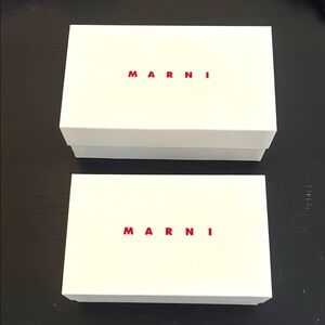 Marni White Boxes with Red Logo